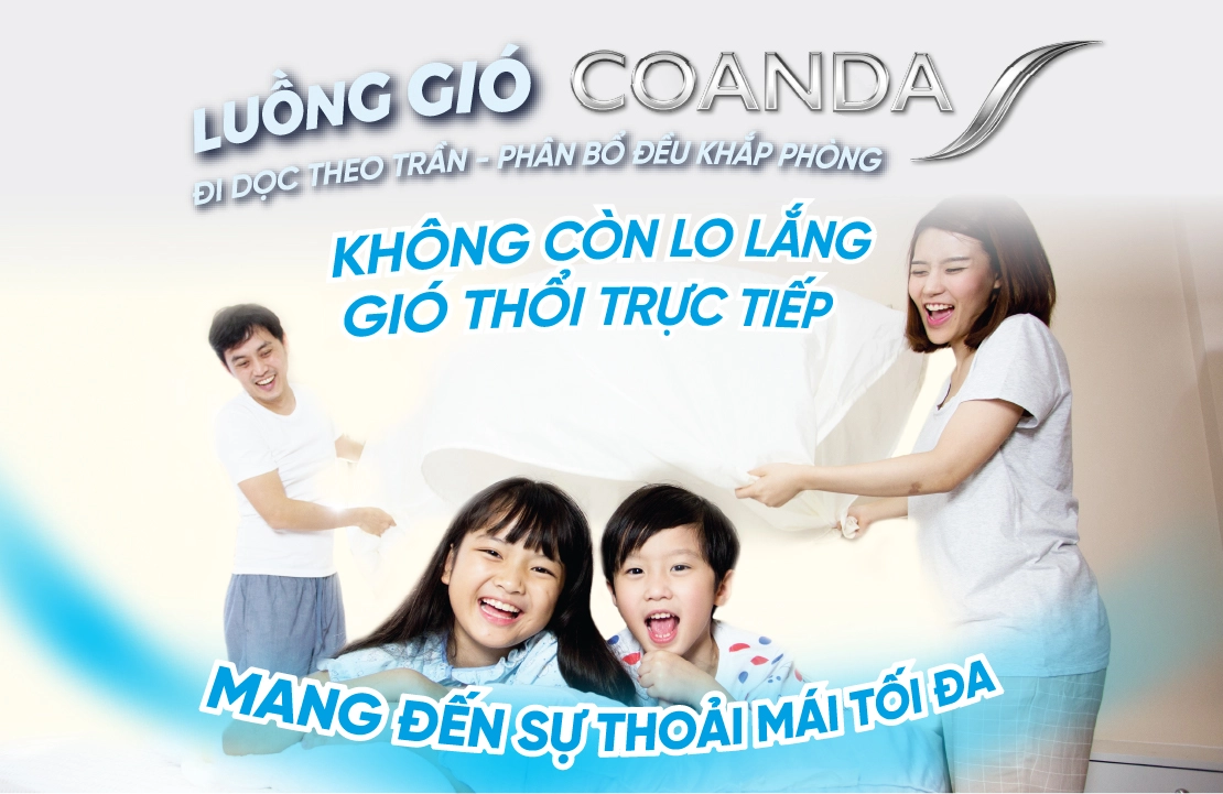 Luồng gió Coanda phân bổ đều khắp phòng